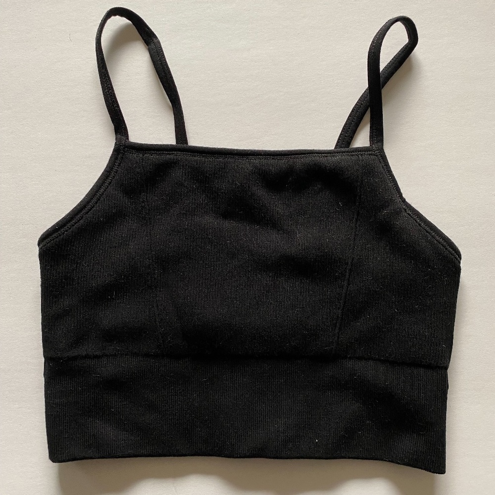 Fabletics Cloud Seamless Midi Bralette Black size Small